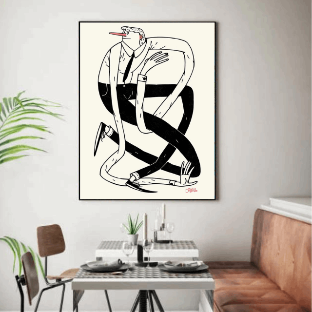 Tableau Abstrait Formes Humain
