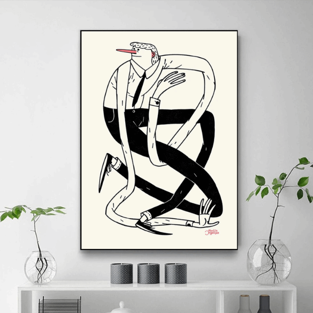 Tableau Abstrait Formes Humain
