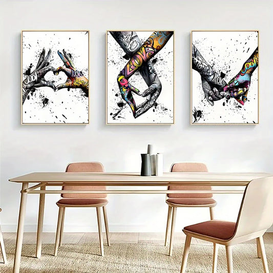Colorful Triptych Painting