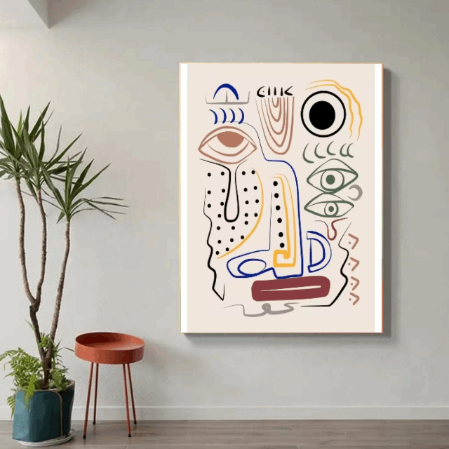 Tableau Picasso Abstrait Coloré