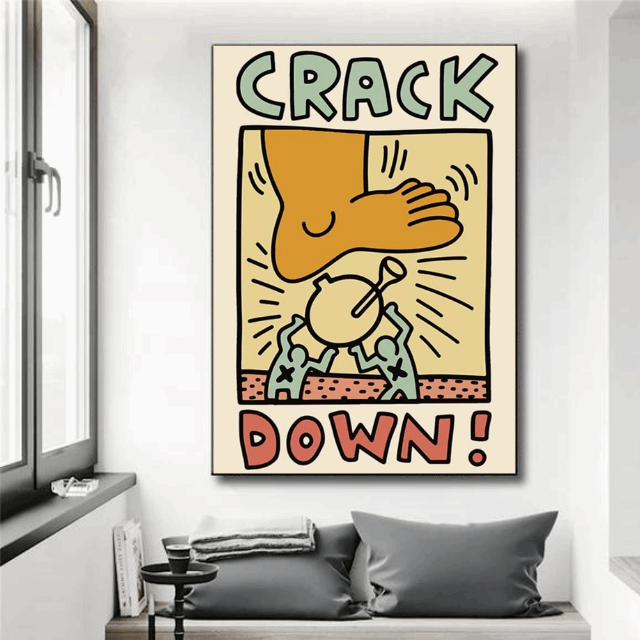 Tableau Abstrait Keith Haring