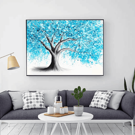 Tableau Arbre Bleu