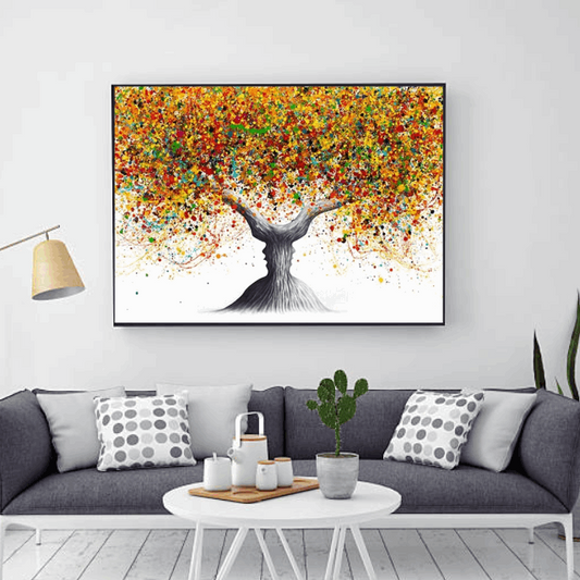 Tableau Arbre multicolore