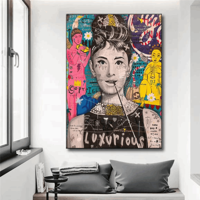 Tableau Audrey Hepburn street art