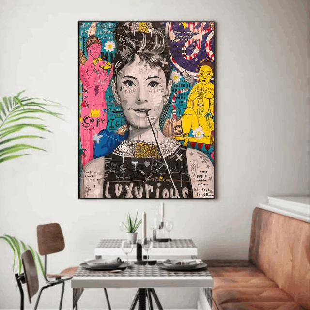 Tableau Audrey Hepburn Pop Art