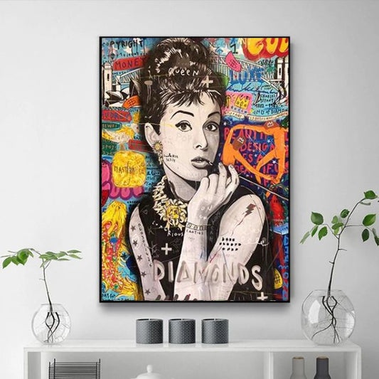 Audrey Hepburn Pop Art Painting