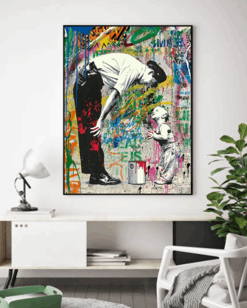 Tableau Policier Banksy Street Art