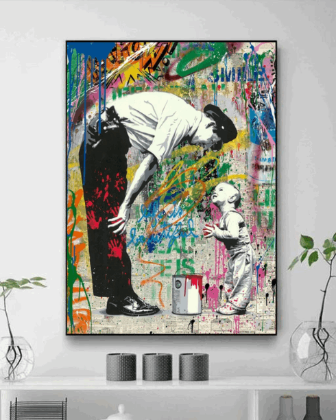 Tableau Policier Banksy Street Art