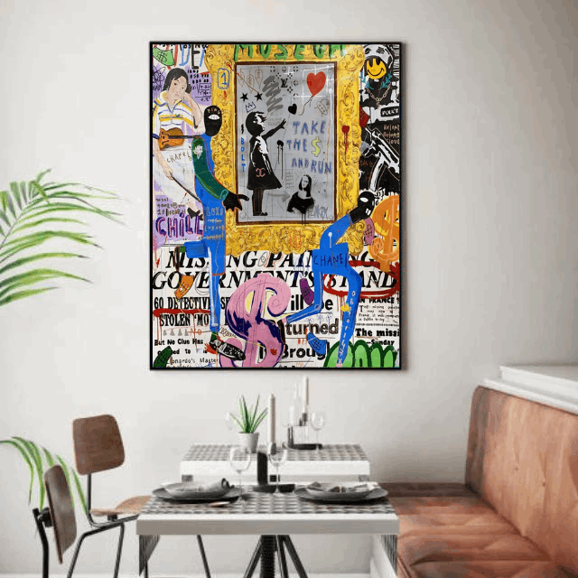 Tableau Banksy Street Art
