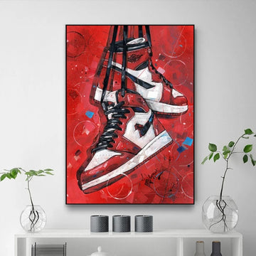 Tableau Sneakers Jordan Rouge