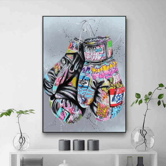 Tableau Gants Boxe Graffiti
