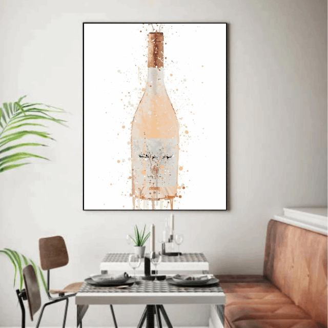 Décoration bouteille en verre peinture