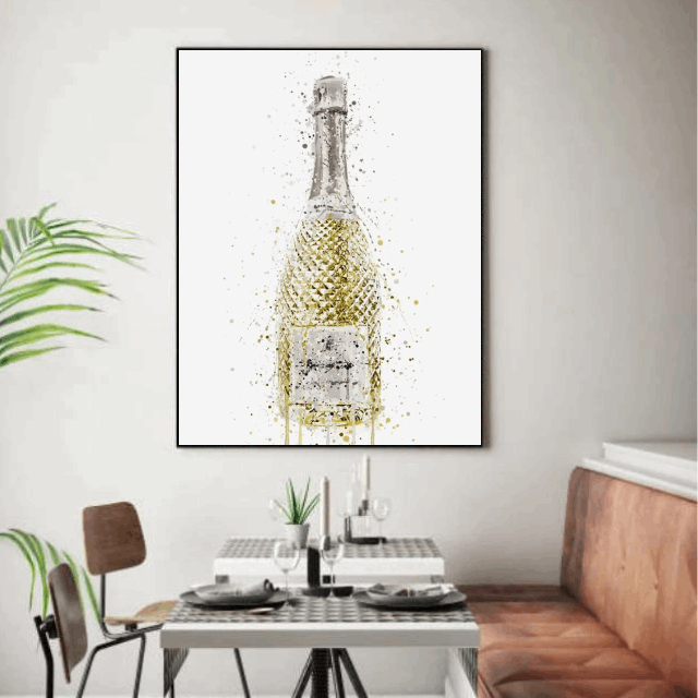 Tableau Bouteille de Champagne