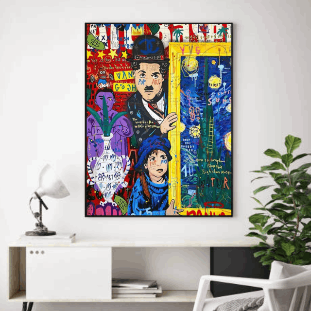 Tableau Charlie Chaplin Pop Art