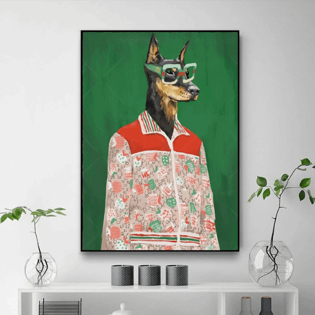 Tableau Chien Doberman