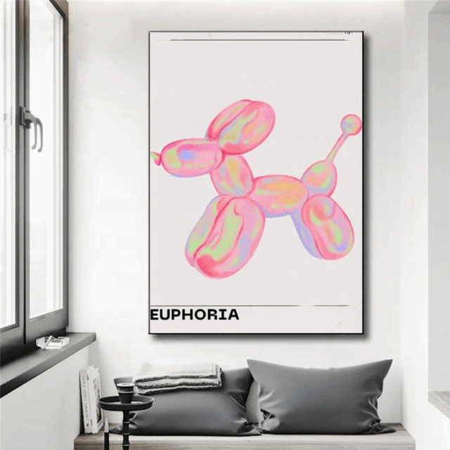 Tableau Chien Ballon Pop art