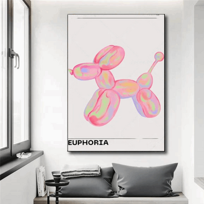 Tableau Chien Ballon Pop art