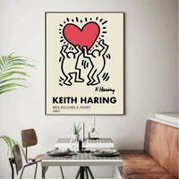 Tableau Coeur Keith Haring  