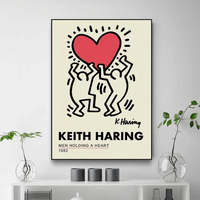 Tableau Keith Haring Coeur