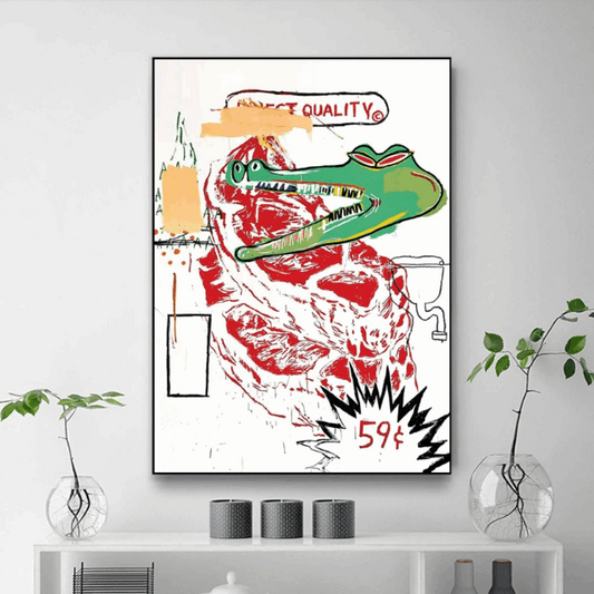 Tableau Basquiat Crocodile