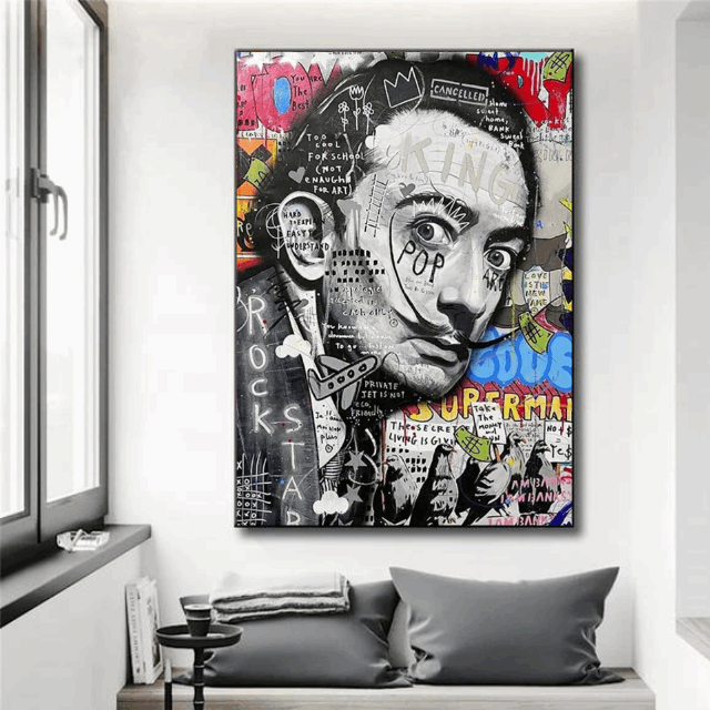 Tableau Dali Salvador Coloré