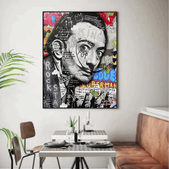 Tableau Dali Salvador Coloré