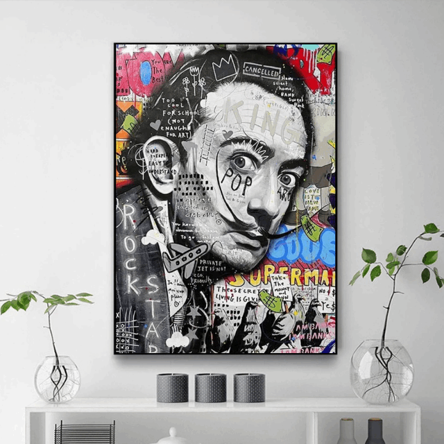 Tableau Dali Salvador Coloré