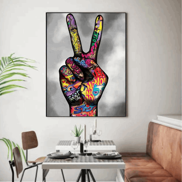 Tableau Doigts Peace