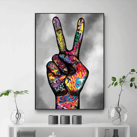 Tableau Doigts Graffiti