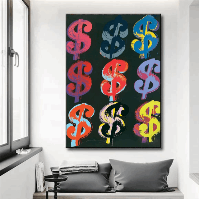 Tableau de Dollars Pop Art