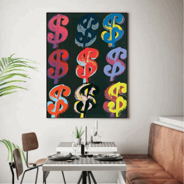 Tableau Pop Art Dollars 