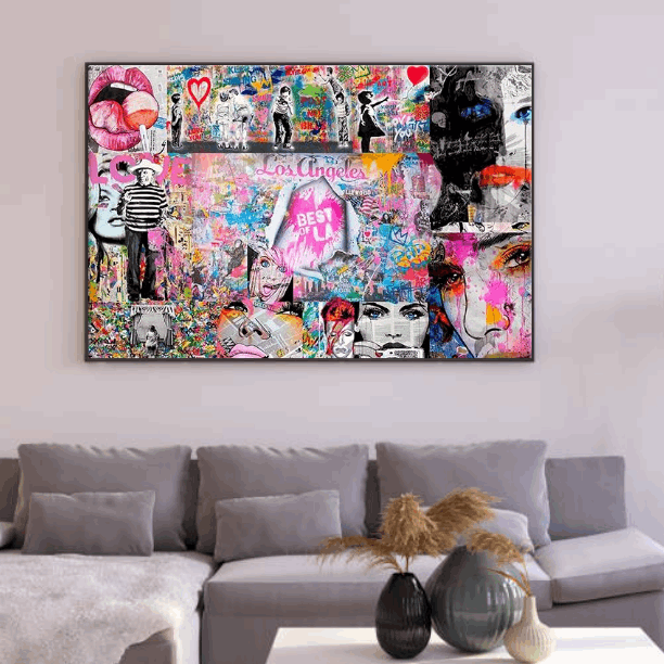 Tableau Collage Street Art 