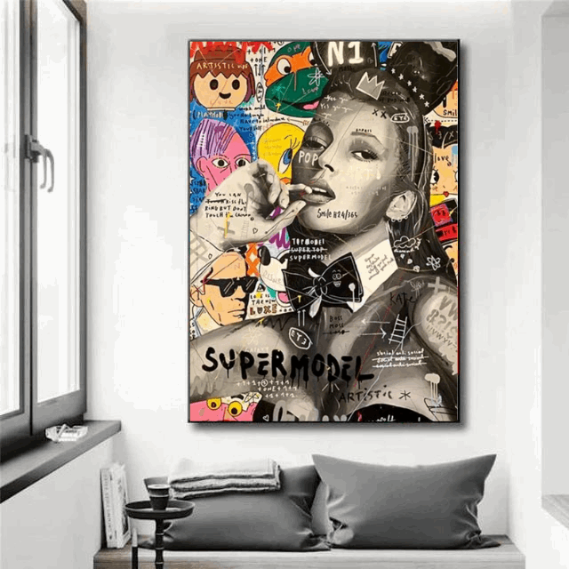 Tableau Femme Street Art 