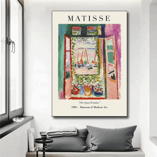Tableau Fenêtre Ouverte Coloré 