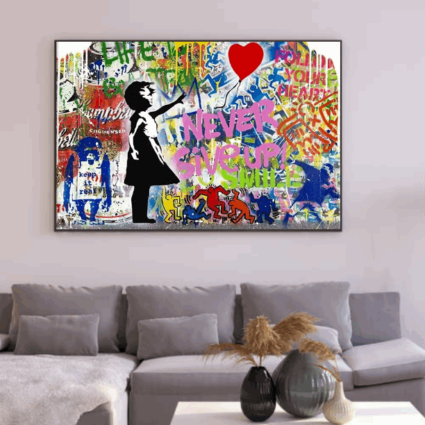 Tableau Coeur Rouge street art