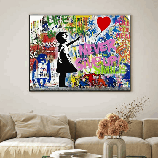 Tableau Coeur Rouge Graffiti
