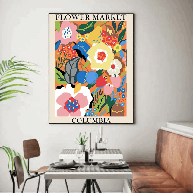 Tableau fleurs Coloré