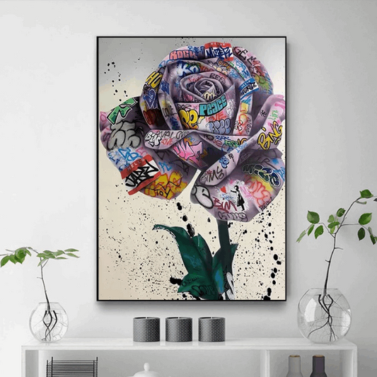 Tableau Rose Graffiti