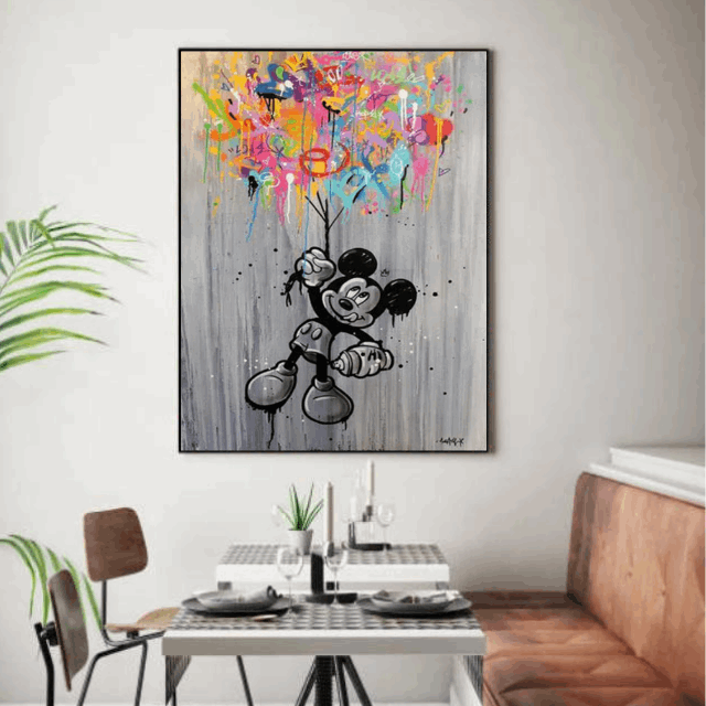 Tableau Mickey Graffiti