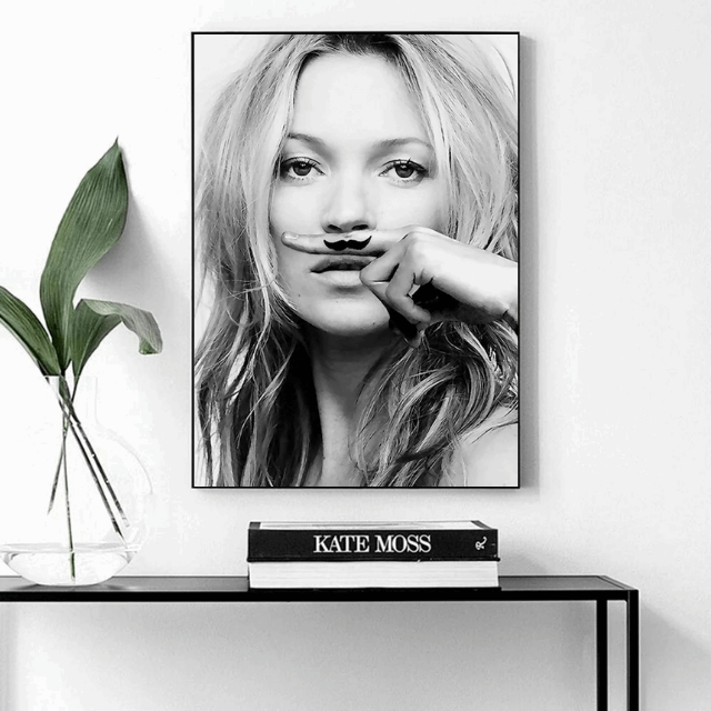 Tableau Kate Moss Moustache