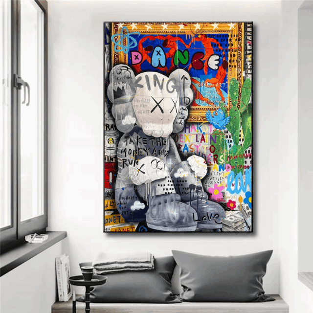 Tableau Kaws Street Art