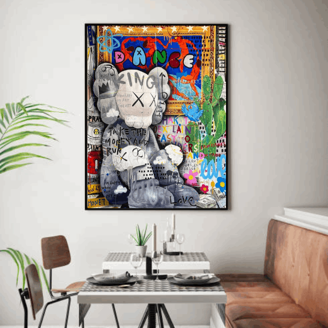 Tableau Kaws Pop Art