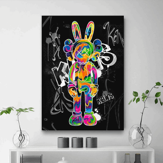 Tableau Kaws Multicolore