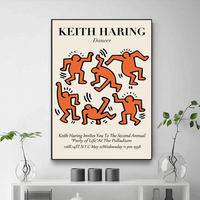 Tableau Keith Haring Rouge
