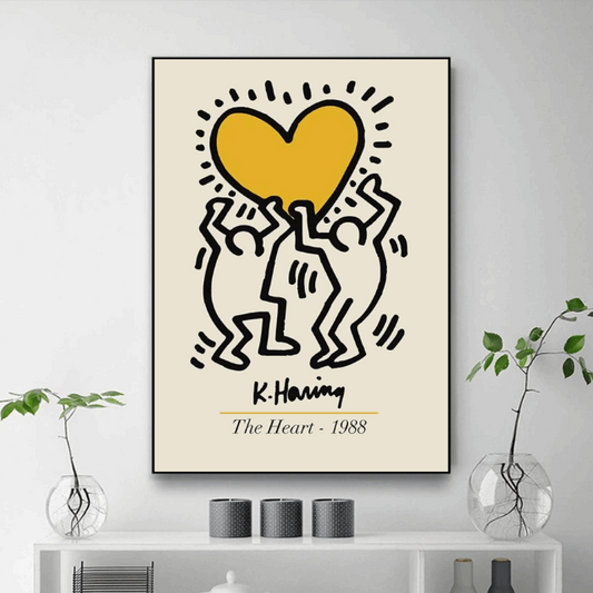 Tableau Keith Haring Jaune