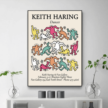 Tableau Multicolore Keith Haring