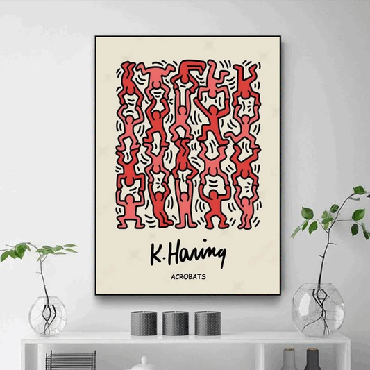 Tableau Rouge Keith haring