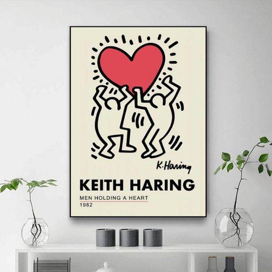 Tableau Keith Haring Rouge