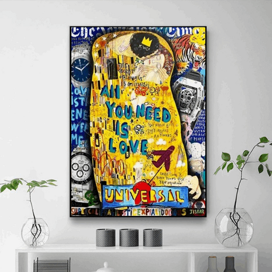 Tableau Le baiser Coloré
