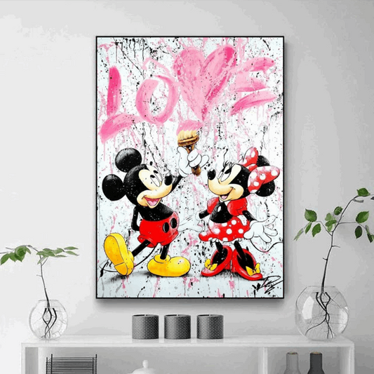 Tableau Mickey avec Minnie Mouse